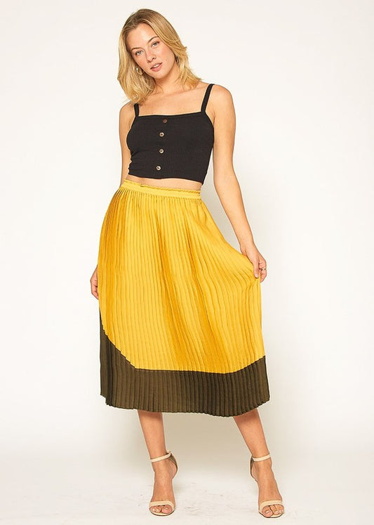 Pleated Midi Skirt XS XL