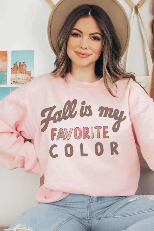 Fall Is My Favorite Color Graphic Sweatshirt Plus Size