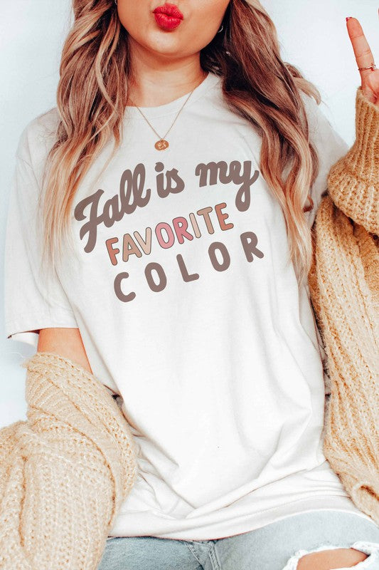 Fall Is My Favorite Color Graphic Tee Plus Size