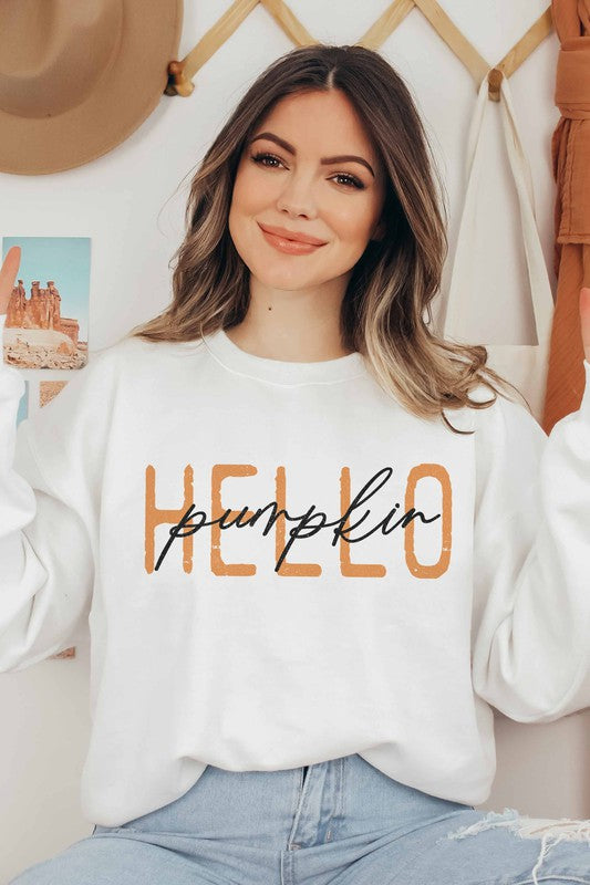 Hello Pumpkin Sweatshirt Plus Size