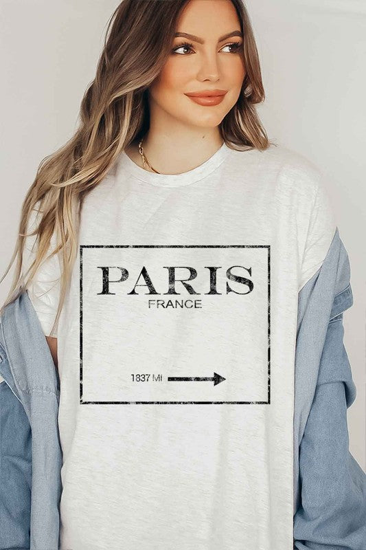 PARIS FRANCE GRAPHIC PLUS SIZE TEE / T SHIRT